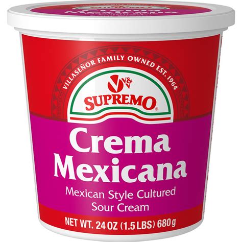 V&V Supremo Foods Inc. Crema Mexicana, Mexican Style Cultured Sour ...