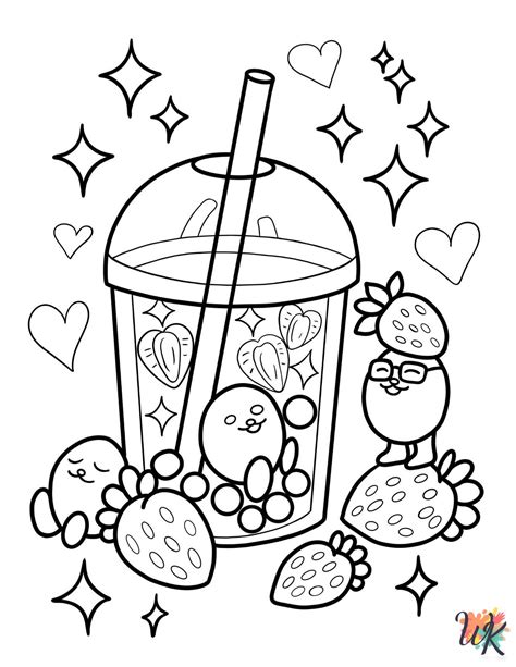 Boba Tea Coloring Pages