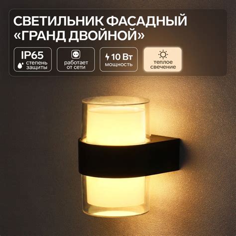 Светильник фасадный Гранд двойной FSD-040, 10 Вт, 3000К, IP65 купить на ...