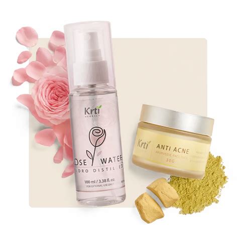 Anti Acne & Skin Brightening Combo | Face Pack + Rose Water