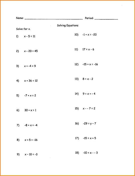 Math For 9Th Graders Worksheets