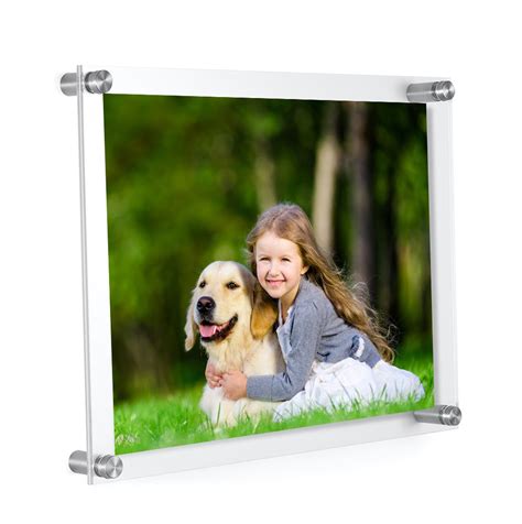 Buy MeetU Acrylic 8.5 x 11 Frame -Inner 8x10 Picture Frame -Wall Mount ...