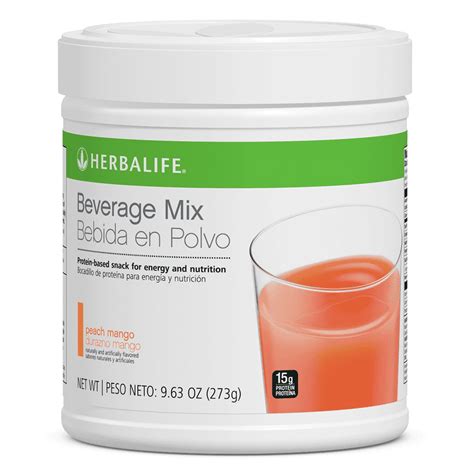 HERBALIFE Peach Mango Beverage Mix: Protein Powder Drink, 9.63 Oz ...