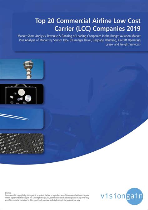 Top 20 Commercial Airline Low Cost Carrier (LCC) Companies 2019 ...