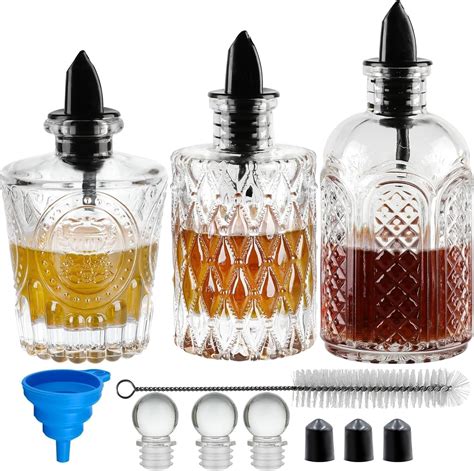 Amazon.com: Hacaroa 4 Pack Glass Syrup Dispenser, 10 Oz Maple Syrup ...