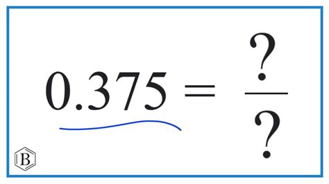 Write 0.375 in Fraction Form (simplified) - YouTube