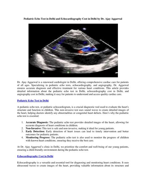 PPT - Pediatric Echo Test in Delhi and Echocardiography Cost in Delhi ...