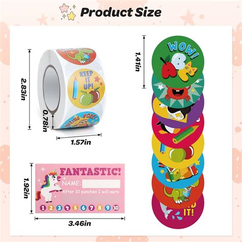 Buy 500PCS Reward Stickers in 8 Animal Designs and 100 PCS Dinosaur ...