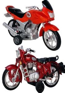 Giftbox 2 Small Size Plastic Made Indian Replica Indian Street Bike Toy ...