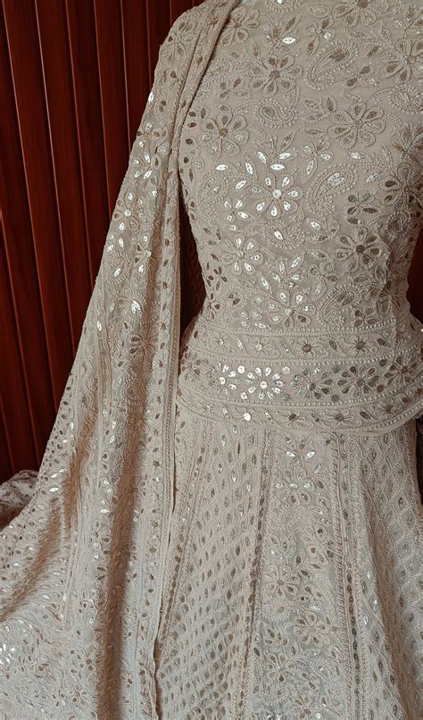 Ruhani Chikankari and Gota Patti Pure Georgette Lehenga Set