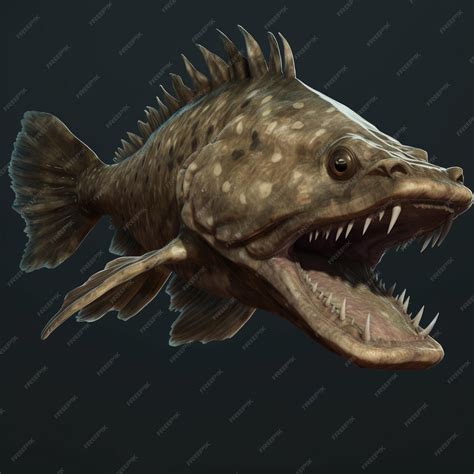 Premium AI Image | A fish with sharp teeth and a sharp toothy nose.