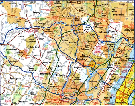 Western New York city map.Free printable detailed map of Western New ...