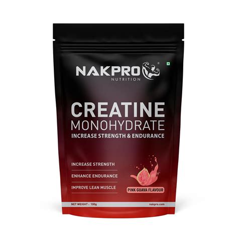 NAKPRO NUTRITION Micronised Creatine Monohydrate | 100g (25 Servings ...