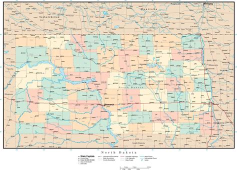 Nd Map By County