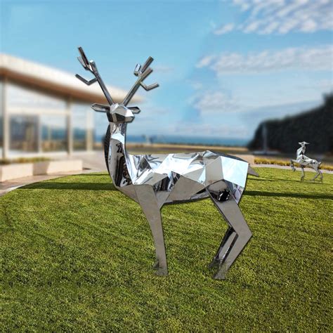 不锈钢鹿雕塑-雕塑风