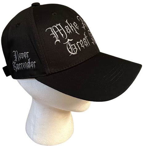 Dark MAGA Gothic Never Surrender Hat | Trump Superstore