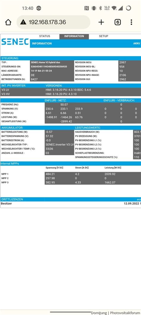 SENEC.Home V3 hybrid duo - Seite 381 - Stromspeicher (Netzparallel ...