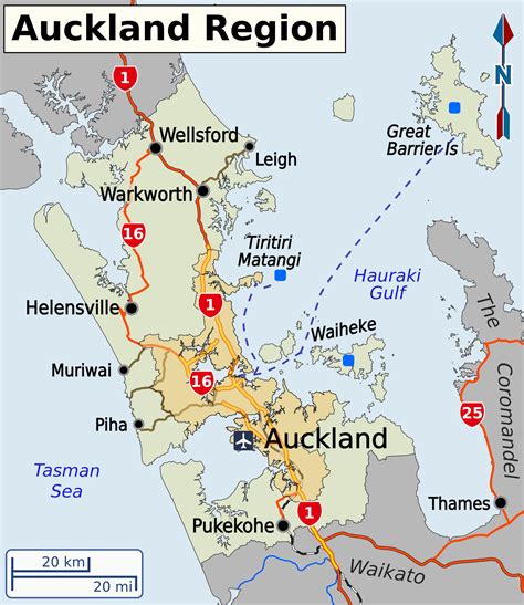 Map Of Auckland New Zealand
