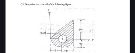 Q5. Determine the centroid of the following figure. | Filo