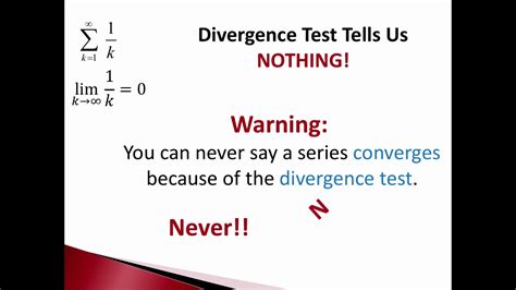 Image result for Divergence Test Intuition