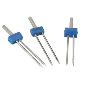 3 Pcs Double Twin Needles Pins Sewing Machine Size 2.0/90 3.0/90 4.0/90 ...