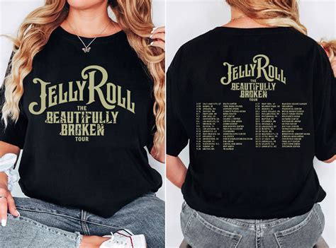 Jelly Roll The Beautifully Broken Tour 2024 Shirt, Jelly Roll Fan Shirt ...