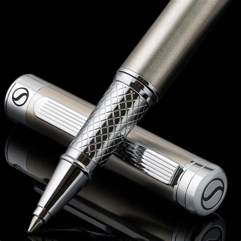 Amazon | Scriveiner Stainless Steel Rollerball Pen - Stunning Luxury ...