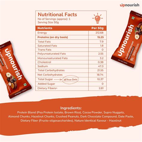 Upnourish Plant Protein Bar Cocoa Hazelnut