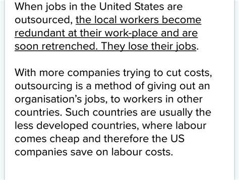 What is one way US workers are affected when jobs are outsourced to ...