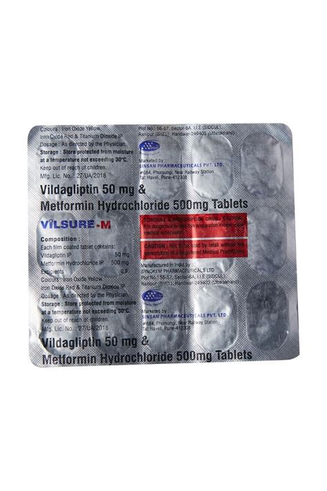Vilsure M 50/500mg Tablet 15's Price, Uses, Side Effects, Composition ...