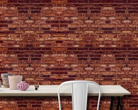 Vendsy 3D Old Brick Design Self Adhesive Wallpaper - PVC Peel and Stick ...
