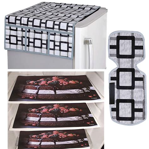 Buy Kuber Industries PVC Fridge Mats, 3 Pieces, Handle Cover and Fridge ...
