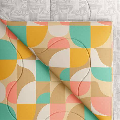 Buy PORTICO Cadence Cotton Geometric Print Double Comforter from ...