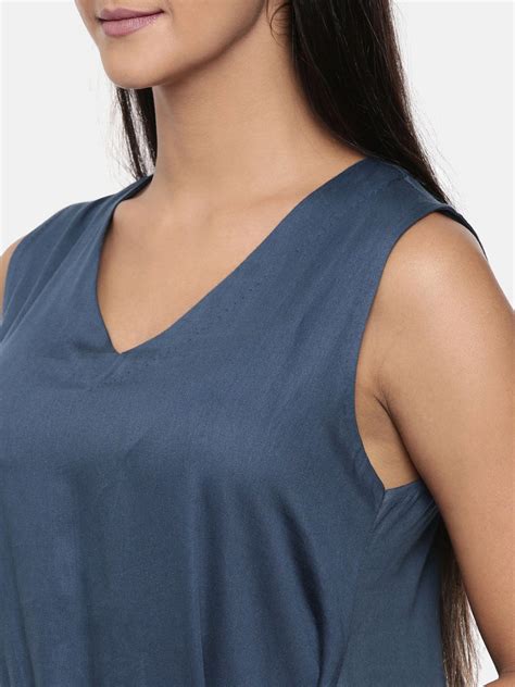 Teal green, naina satin tie up dress with embroidery - AS0321 – Asmi Shop