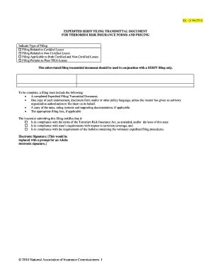 Fillable Online dfr vermont TRIA Expedited Form Fax Email Print - pdfFiller