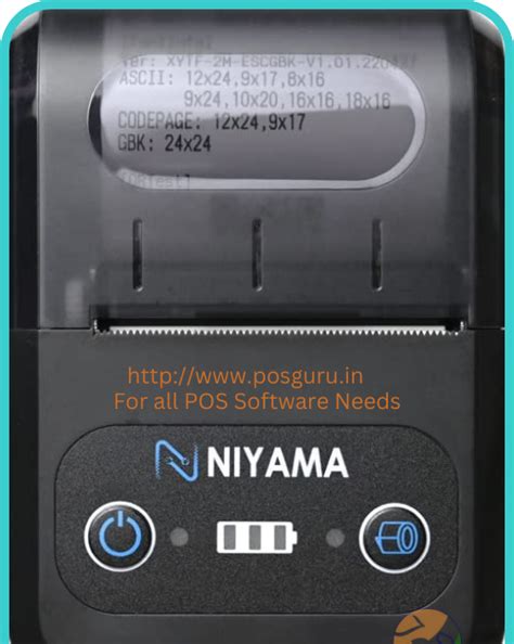 Niyama BT-58 Wireless Bluetooth Thermal Mobile Receipt POS Printer 58 ...