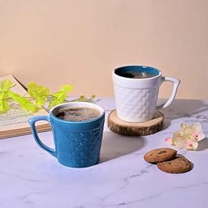 Buy STOREPEDIA Ceramic Tea Cups Set of 2, 150ml Coffee Cup & Coffee Mug ...