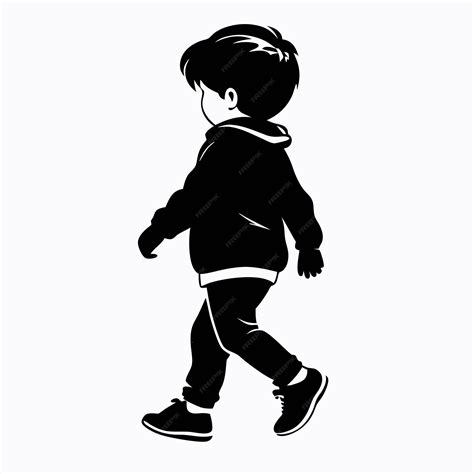 Premium Vector | Child Striding Walking Child Symbol silhouette vector ...
