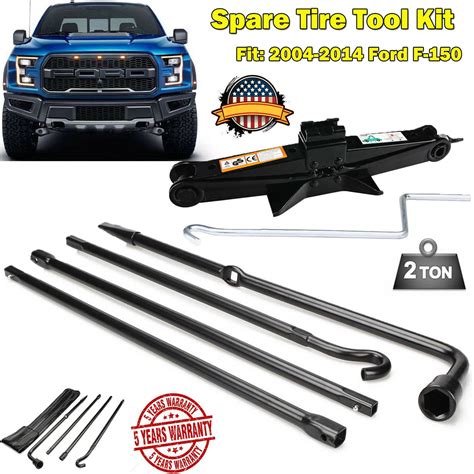 Bowoshen 2Ton Tonne Scissor Jack + Spare Tire Lug Wrench Tool Kit Steel Fit 2011 2012 2013 2014 ...