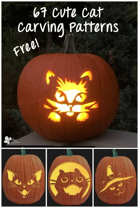 Fun and Festive Cat Pumpkin Carving Patterns!