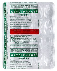 Glyciphage Sr 500mg Tablet – Type 2 Diabetes Control