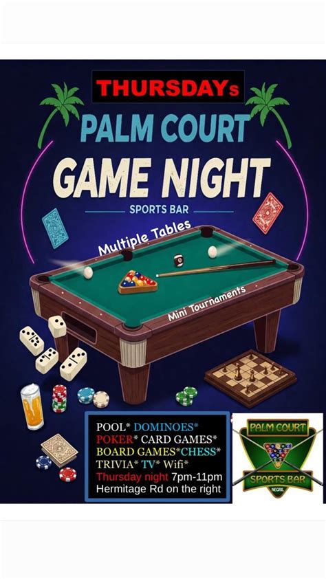 Games Night, Palm Court Negril, 22 May 2025 | AllEvents