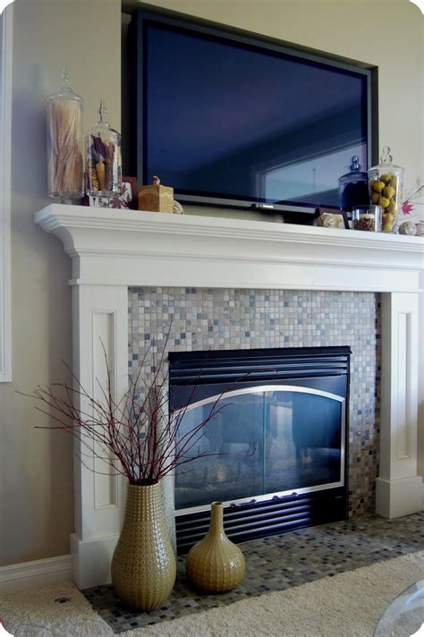Mantel Decorating Ideas Fireplace With Tv 32 Mantel Decorating Ideas