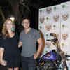 Aryan Vaid with wife during Harley Davidson bike event held at Powai in ...