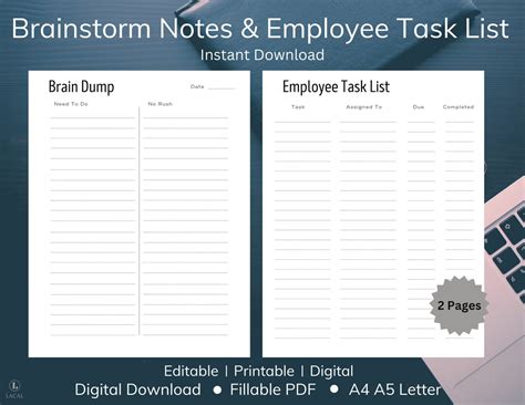 Image result for Task List with Notes Printable PDF