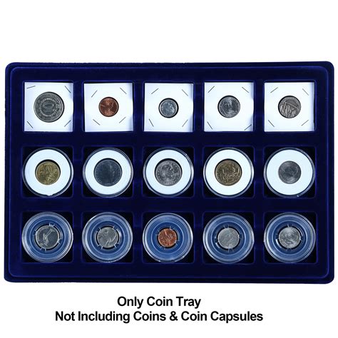 Buy 15 Slot Coin Display Tray Coin Capsule Holder Display Showcase Coin ...