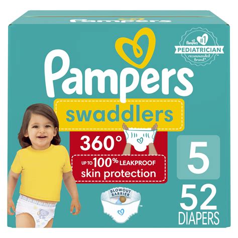 Amazon.com: Pampers Swaddlers 360 Pull-On Diapers, Size 5, 52 Count for ...