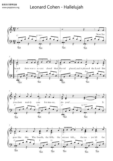 Leonard Cohen-Hallelujah Sheet Music pdf, - Free Score Download ★