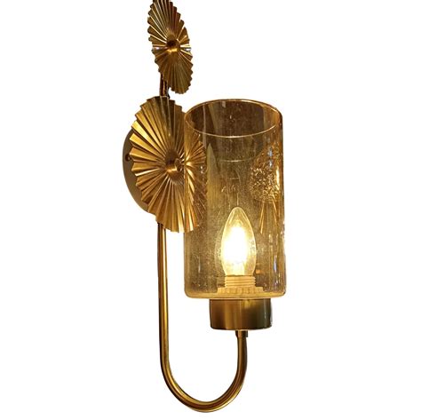 ELIANTE by Jainson Lights | Metal Gold Base Wall Light | Gold Glass Sh