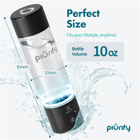 Hydrogen Water Bottle | PIURIFY Hydrogenator® Bottle – Black – Piurify